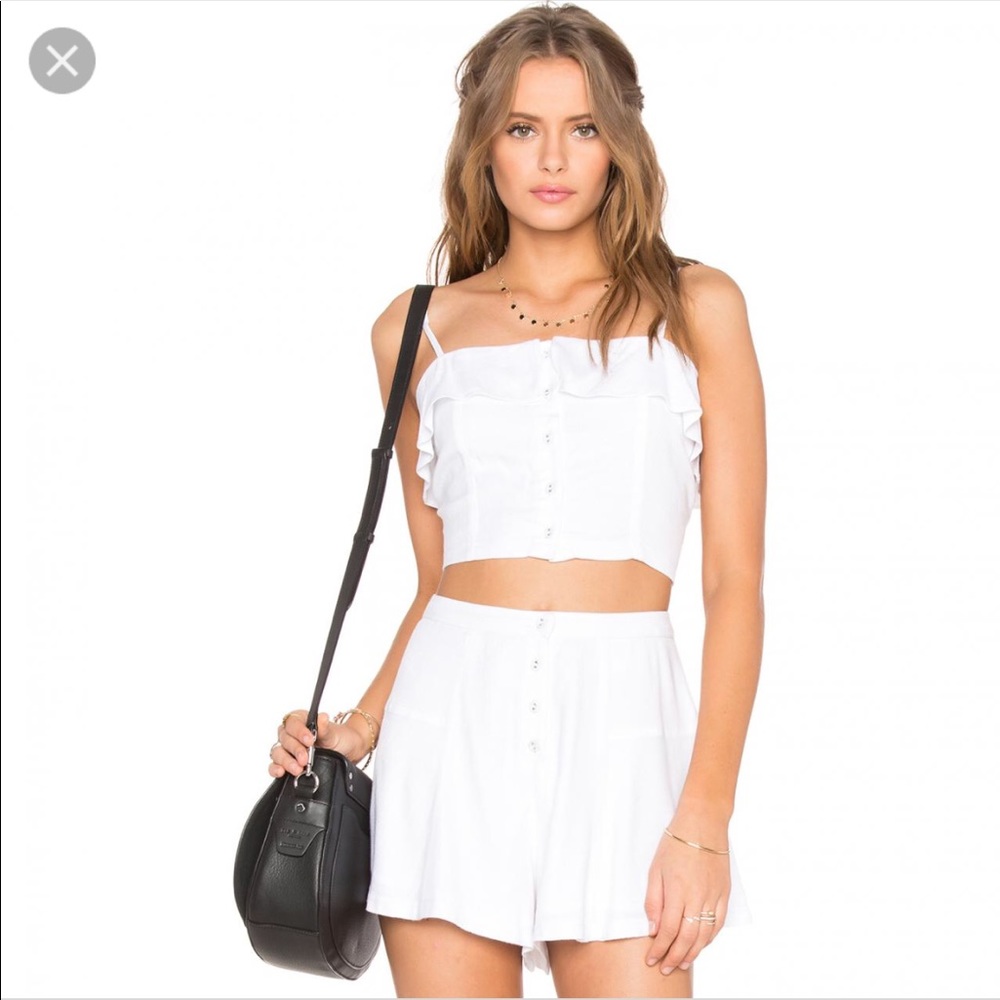 Privacy Please White Short Set New Without Tags